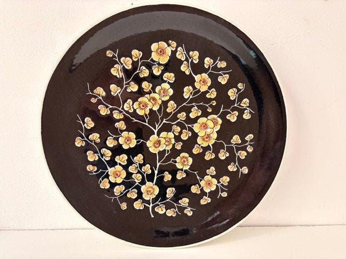 De Porceleyne Fles, Delft - Assiette - Faïence - Zwart, Antiek en Kunst, Antiek | Glaswerk en Kristal