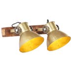 vidaXL Wandlamp industrieel E27 45x25 cm messingkleurig, Verzenden, Nieuw