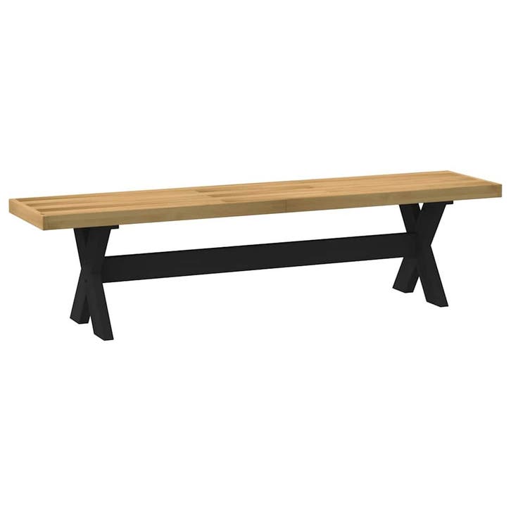 vidaXL Eetbank NOAIN X-vormige poten 180x40x45 cm massief, Maison & Meubles, Chaises, Envoi