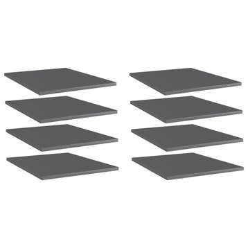 vidaXL Wandschappen 8 st 40x50x1,5 cm bewerkt hout hoogglans, Huis en Inrichting, Woonaccessoires | Wandplanken en Boekenplanken