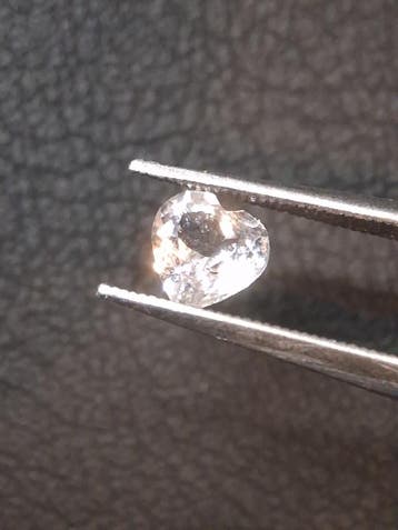 Natural Very light pink Morganite - 0.461 ct - heart - unhea, Verzenden