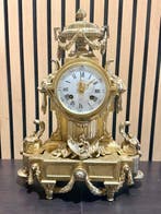 Franse pendule met leeuwen - Marquis Paris - Antiek Brons -