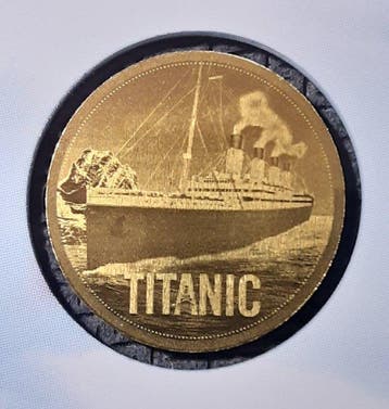 Tchad. 3000 Francs Titanic .999 (Sans prix de réserve)