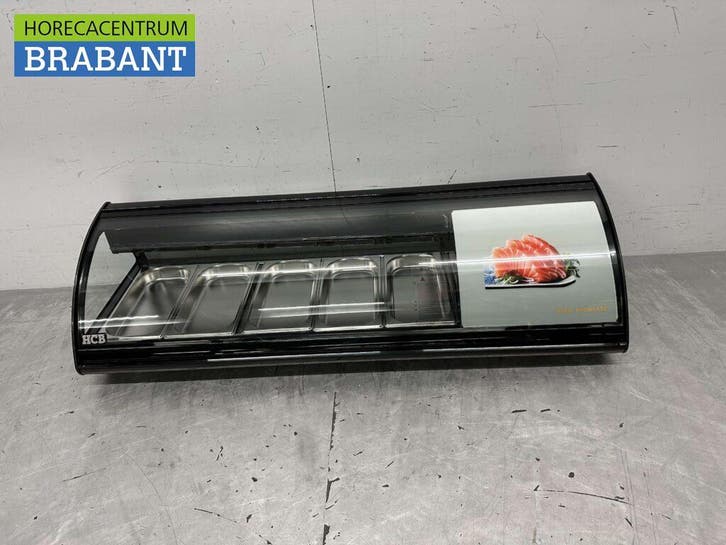 HCB Vitrine à sushi Vitrine à tapas 5 x 1/3 GN 130,7 cm 230V, Zakelijke goederen, Horeca | Keukenapparatuur, Verzenden