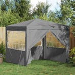 vidaXL Partytent Lichtgrijs 250 x 250 x 240 cm PE en staal, Verzenden, Nieuw