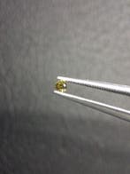 Natural Yellow Sapphire - 0.040 ct -2 mm Round cut - heated, Handtassen en Accessoires, Overige Accessoires, Verzenden, Nieuw