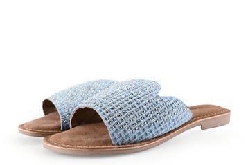 Lazamani Slippers in maat 39 Blauw, Slippers, Lazamani, Zo goed als nieuw, Verzenden
