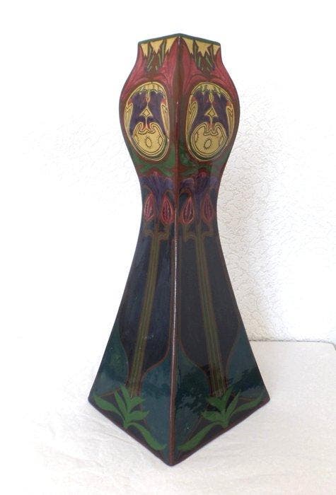 Plateelbakkerij Zuid-Holland - J. H. W. Hartgring - Vase -, Antiquités & Art, Antiquités | Verre & Cristal