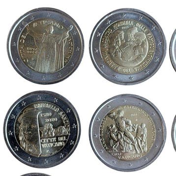 Vaticaan. 2 Euro 2013/2022 (9 moedas) (Zonder minimumprijs)