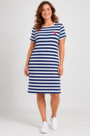 ONLY eco jurk hartjeM=46/48Maat 46/48 (XL) of groter, Verzenden, Nieuw, Maat 46/48 (XL) of groter, Overige kleuren