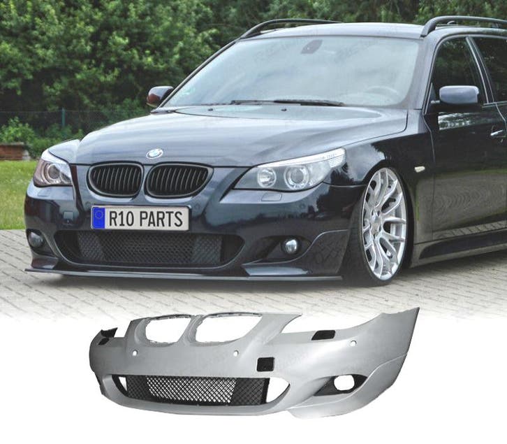PARE-CHOCS AVANT BMW E60 E61 07-10 LOOK M PDC, Autos : Pièces & Accessoires, Carrosserie & Tôlerie, Envoi