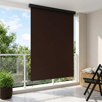vidaXL Rolgordijn Bruin 180 x 250 cm Stof en Aluminium, Verzenden, Nieuw