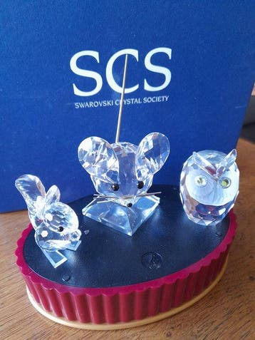 Swarovski - Figurine - Muis ,eekhoorn en kleine uil (3) -