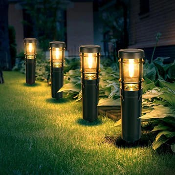 Buitenverlichting zonne-energie 4x Faro Solar LED Tuinlamp Z, Verzenden