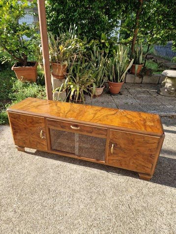Armoire - Ronce de noyer - Console des années 1930