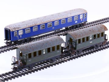 Schaal H0 Märklin 4000 4027 DB 2-as rijtuig blik en 4-as..., Ophalen of Verzenden, Overige typen
