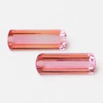 2 pcs Roze Toermalijn - 4.82 ct - Antwerp Laboratory for, Nieuw