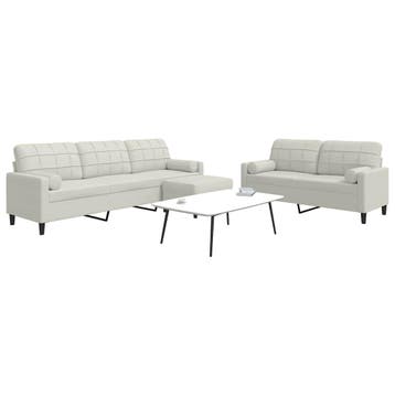 vidaXL 3-delige Loungeset met kussens en bolsters fluweel, Verzenden, Nieuw