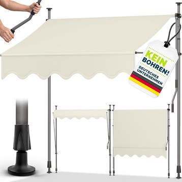Klemluifel - Balkon luifel - Verticale luifel - 200 cm - Bei, Verzenden, Nieuw