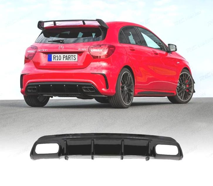 DIFFUSEUR MERCEDES CLASSE A W176 AMG 12-18 LOOK A45 NOIR BRI, Auto-onderdelen, Carrosserie, Verzenden