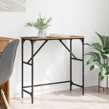 vidaXL Wandtafel Oudhout 75 x 32 x 75 cm Bewerkt hout, Verzenden, Nieuw