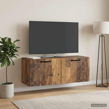 vidaXL Wandmontage TV-kast Oud hout 78,5 x 31 x 30 cm, Verzenden