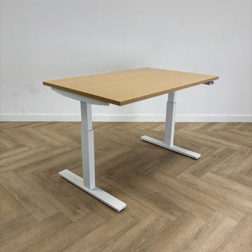 slingerbureau 120x80 cm, licht beuken - wit, Huis en Inrichting, Bureaus, Gebruikt