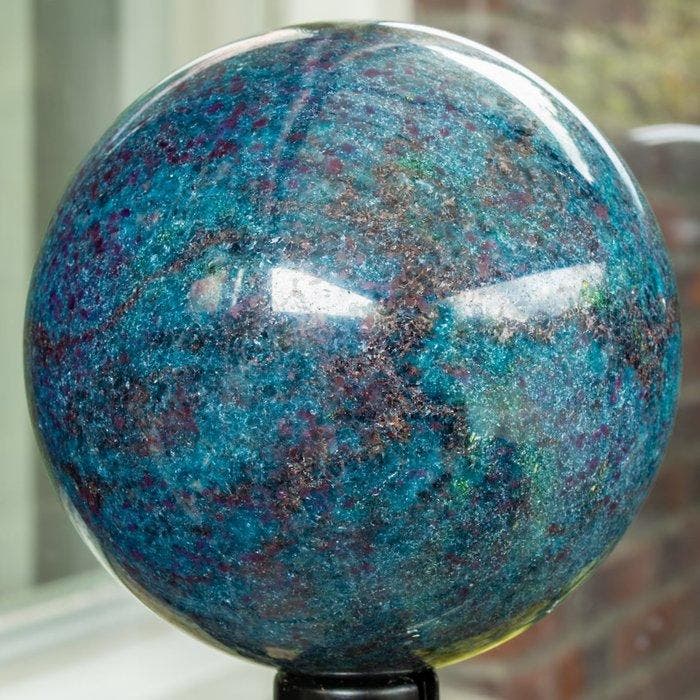 Ruby in Kyanite Qaulity sphere Kristal - Hoogte: 10.6 cm -, Collections, Minéraux & Fossiles