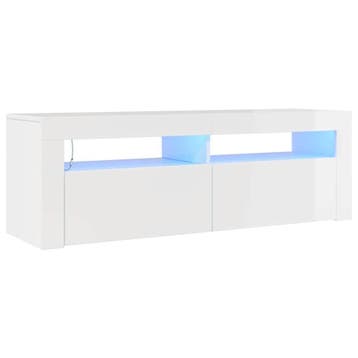 Meuble TV LED 120cm Blanc - Jusqua epuisement -34%, Verzenden, Modern, contemporain