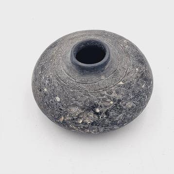 Chinois ancien Céramique grise Bocal de rangement pour