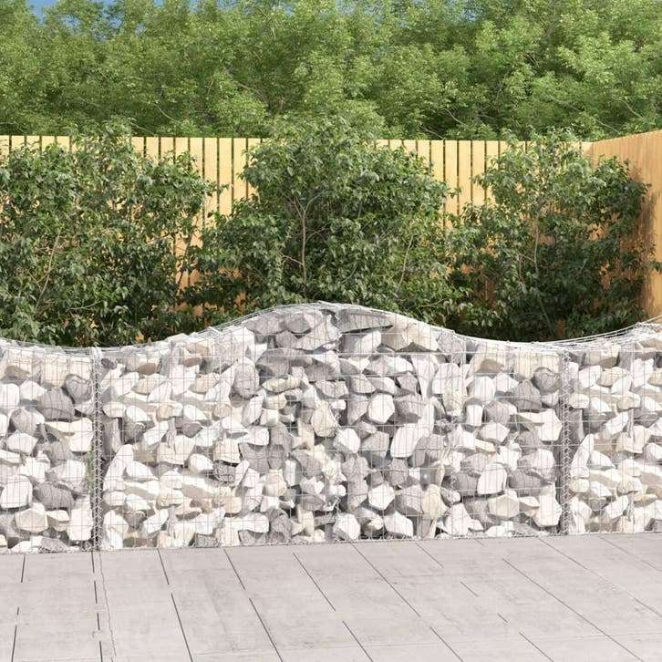vidaXL Schanskorven 4 st gewelfd 200x50x80/100 cm, Tuin en Terras, Bloempotten, Nieuw, Verzenden