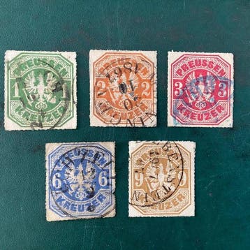 Pruisen 1867 - Volledige emissie wapenschild van Pruisen -, Gestempeld