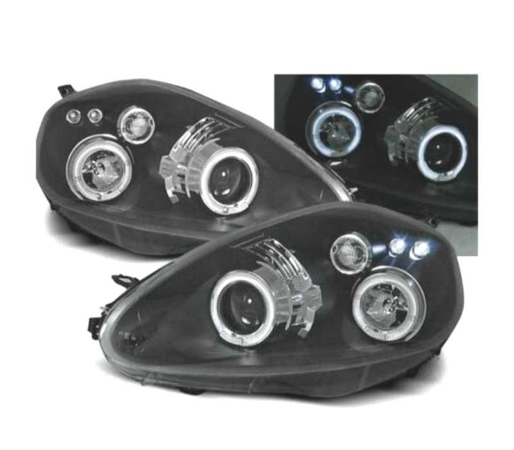 PHARES FIAT GRANDE PUNTO 05-08 ANGEL EYES FOND NOIR, Auto-onderdelen, Verlichting, Verzenden