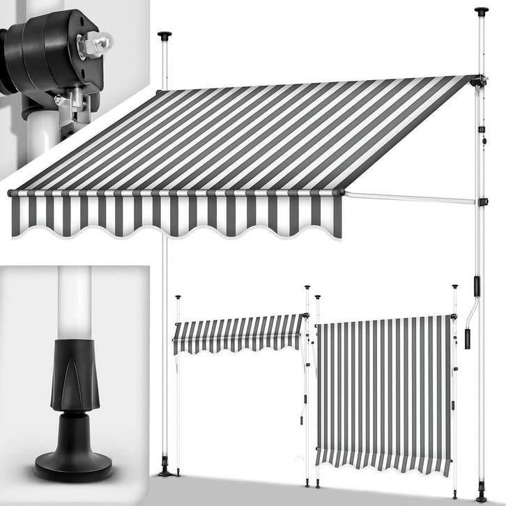 Klemluifel - Balkon luifel - Verticale luifel - 350 cm - Gri, Tuin en Terras, Schaduwdoeken, Nieuw, Verzenden