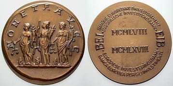 Brons medaille 1968 Luxemburg Jean 1964 2000, Postzegels en Munten, Verzenden