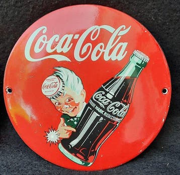 COCA-COLA - Emaille bord (2) - Metaal, Emaille, Antiek en Kunst