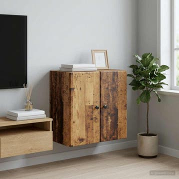 vidaXL Wandkast 59 x 31 x 60 cm Bewerkt hout Oud hout, Huis en Inrichting, Kasten | Overige, Verzenden, Nieuw