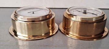 Scheepsklok, hygrometer (2) - Junghans en Inproco - Vintage