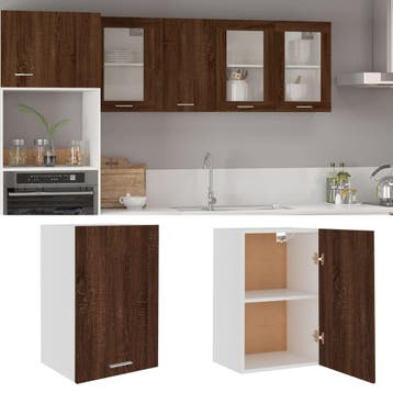 vidaXL Bovenkast Lyon 39,5x31x60 cm bewerkt hout bruin, Verzenden