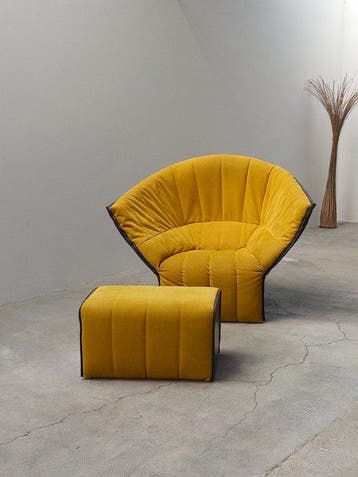 Ligne Roset - Inga Sempé - Fauteuil - Cuir, Alcantara