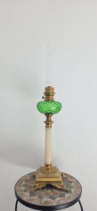 Olielamp - Albast, Brons, Glas - Belle Époque