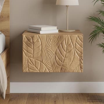 vidaXL Muurbevestigde Nachttafel Artisanaal eiken 49 x 34,5, Verzenden, Nieuw