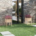 vidaXL Plantenbakken 2 st 50x50x70 cm massief grenenhout, Verzenden, Nieuw