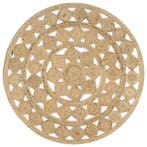 vidaXL Vloerkleed handgemaakt 120 cm gevlochten jute, Verzenden, Nieuw