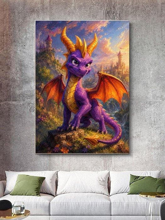 Shayer - SPYRO – Guardian of the Dragon Realm - XL - 60x80cm, Games en Spelcomputers, Spelcomputers | Overige Accessoires