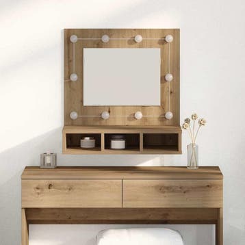 vidaXL Spiegelkast Artisan Eiken 60 x 31,5 x 62 cm Bewerkt, Verzenden, Nieuw