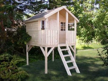 Houten speelhuisje Struisvogel | Met glijbaan mogelijk !, Enfants & Bébés