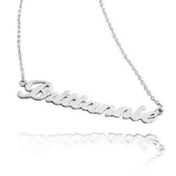 Naamketting zilver al vanaf €29,65, Handtassen en Accessoires, Kettingen, Met hanger, Nieuw, Ophalen of Verzenden, Zilver