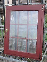 pvc raam , chassis van 95 x 119  meranti look, Bricolage & Construction, Châssis & Portes coulissantes, Enlèvement ou Envoi