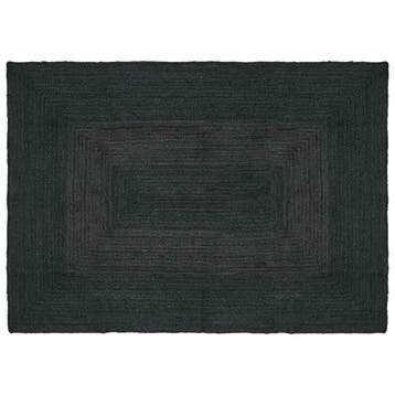 vidaXL Vloerkleden Rechthoekig Donkergrijs 120 x 170 cm Jute, Verzenden, Nieuw